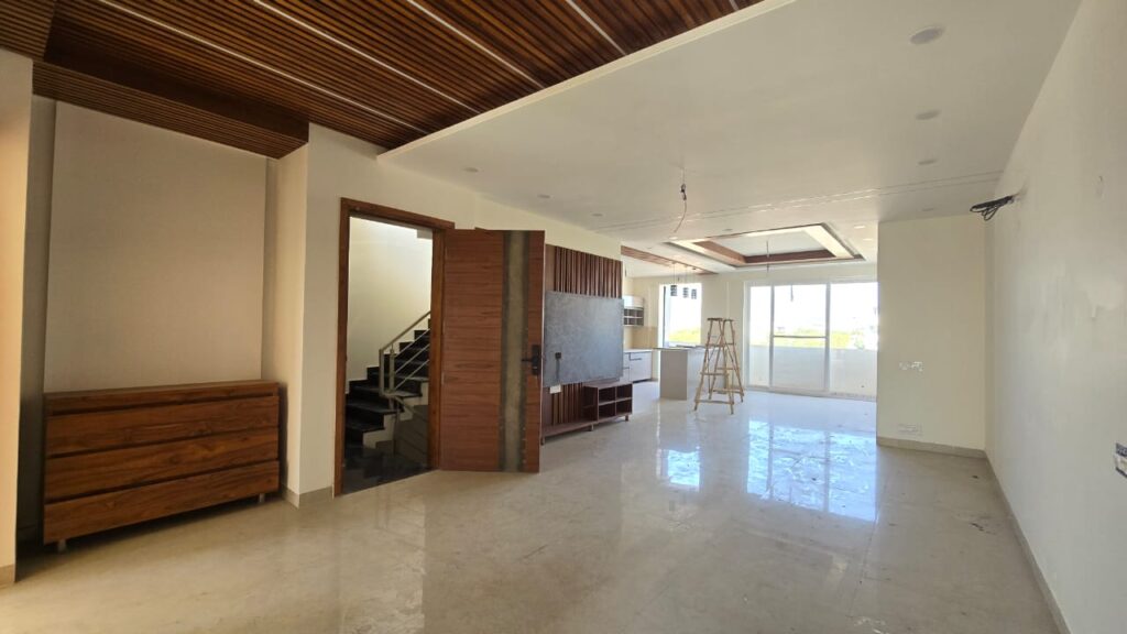 Modern Open Kitchen in 10 Marla Builder Floor in Sector 15 Panchkula